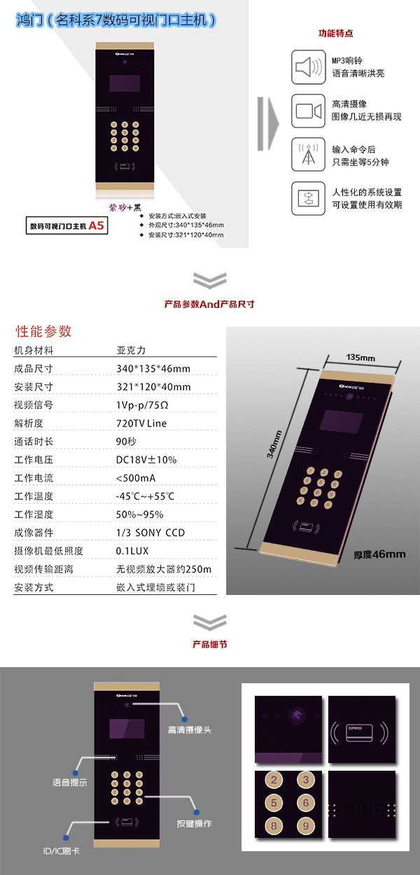 宁波奉化区可视数码楼宇单元主机